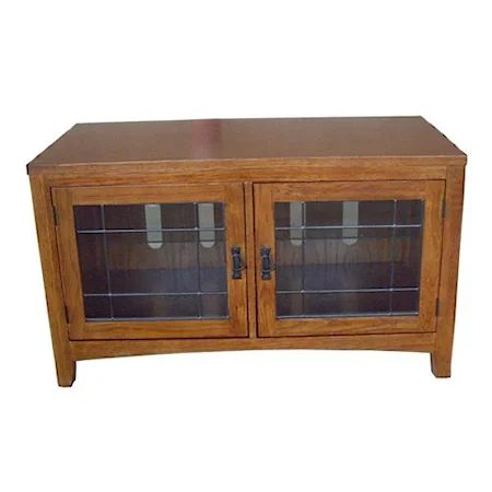 44" TV Cart with Glass Doors